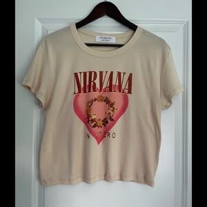 Daydreamer Women’s NIRVANA IN UTERO HEART SHAPED BOX Band T-shirt Sz. L NWOT